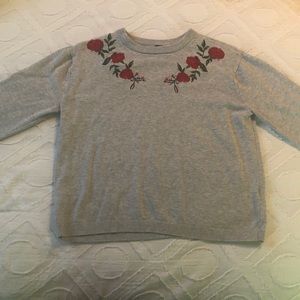 H&M Rose embroidered sweater